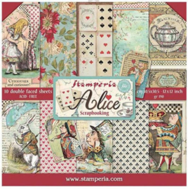 Stamperia paper pad alice 12" x12"