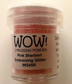WOW! Embossing Powder Pink Sherbert WS45R – suikerspinroze met zachte glitterglans