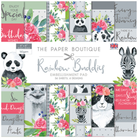 the paper boutique  rainbow buddies embellishment pad