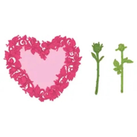 Heartfelt Creations Budding Rose Heart bundel kopen – stempel + snijmal met 10% korting