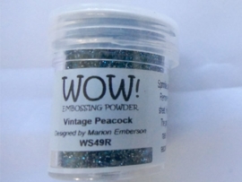 WOW embossing powder vintage peacock WS49R