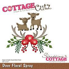 Cottage Cutz die deer floral spray
