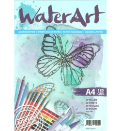 Water Art watercolour paper A4 185 grams 20 sheets