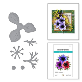 Spellbinders Anemone Snijmallen – Set van 4 bloemenmallen voor 3D papieren anemonen