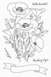 MFT clear stamp wild poppy