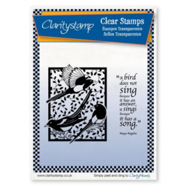 Clarity stamp  magpie montage stempelset