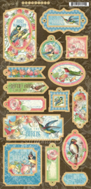 Graphic 45 chipboard Bird Watcher collection