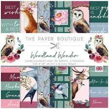 the paper boutique woodland wonder embellishment paper pad