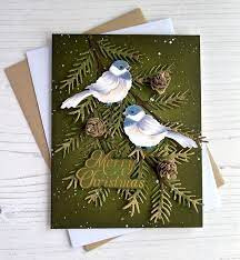 Die Spellbinders hemlock cones and chicadee