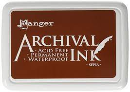 Ranger archival ink pad sepia