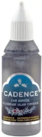 Cadence Glas- en Porseleinverf Contour 50 ml Zilver-glanzende precisie voor glas en keramiek