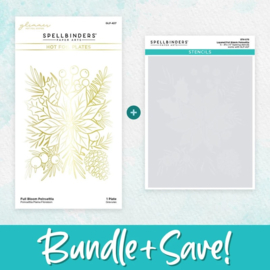 Full Bloom Poinsettia Die and Stencil – Kerstsfeer met glans en gelaagdheid