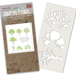 polkadoodles creative stencil treemendousa