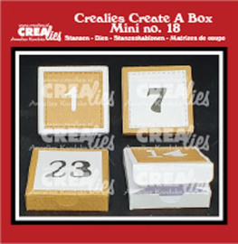 crealies die advent box with numbers