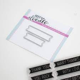Heffy Doodle Bold Banner Sentiments bundel kopen – stempel + snijmal met 10% korting