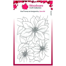 woodware craft clear stamp clematis