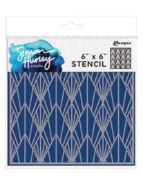 simon hurley stencil deco diamonds
