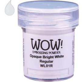 WOW! Embossing Powder White Pearl WE10R – zachte parelmoerglans in wit