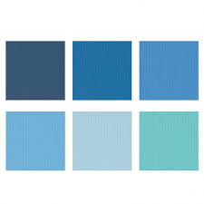 florence cardstock multipack blue 6x6" 15,2 x 15,2 cm.