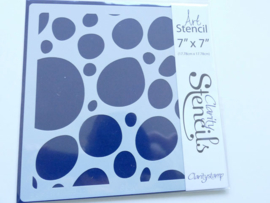 Clarity stencil  DOUBLE BUBBLE 7" X 7".    89