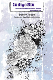 IndigoBlu Cling Stamp – Peony Posey: Elegant bloemendetail met een vleugje vintage