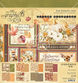 graphic 45 - autumn greetings 8x8" collection pack