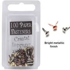 Creative impression fasteners metal mini round aast. bras 100 stuks