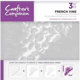 CC- 3 D layering stencil French Vine