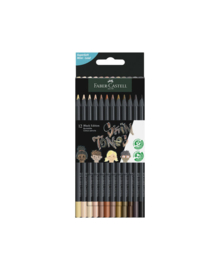 faber castell  kleurpotloden  black edition skin tones box 12 stuks