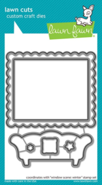 Lawn Fawn Window Scene: Winter bundel kopen – stempel + snijmal voor warme wintertaferelen