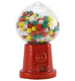 stafil miniatuur kauwgom machine red