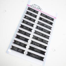 Heffy Doodle Bold Banner Sentiments bundel kopen – stempel + snijmal met 10% korting