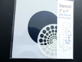 Clarity stencil  CIRCLE DOTS 7" X 7".     20