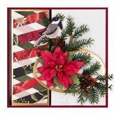 Die Spellbinders hemlock cones and chicadee