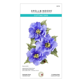Clematis Poet stansmallen – realistische bloemen voor kaarten en scrapbooking