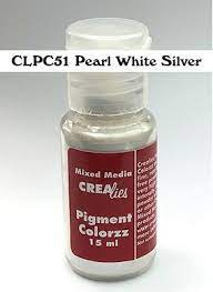Crealies  colorzz  pigment  pearl white silver