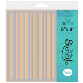 Clarity Stencil – Stripes Thick & Thin (8x8")