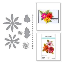 spellbinders cutting die Gerber Daisy and ladybugs