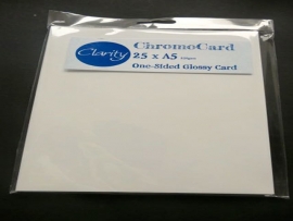 Clarity card chromo  one sided glossy card 25 stuks