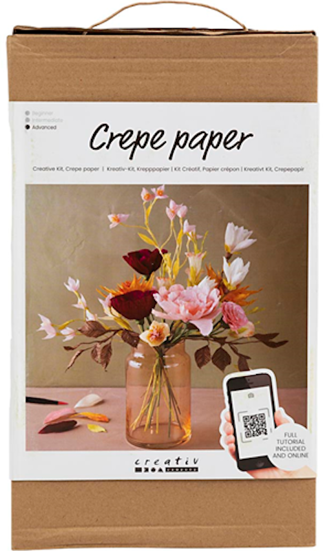 🌸 Zelf  leren crêpe bloemen maken? Begin makkelijk met deze startersset!