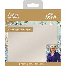 crafters companion pearl paper the snow queen