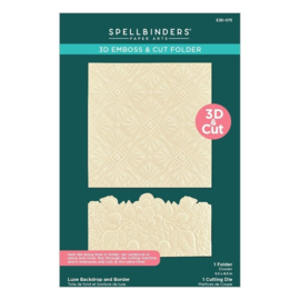 Spellbinders 3D & Cut Embossingfolder – Luxe Backdrop & Border