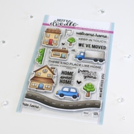 Heffy Doodle Home Sweet Home bundel kopen – stempel + snijmal met 10% korting