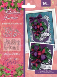 Nature's Garden – Fabulous Fuchsia – Clearstamp/Snijmal – Beautiful Fuchsias