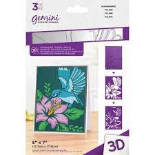 CC-Gemini embossing folder hummingbird