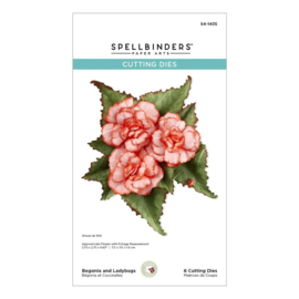 Spellbinders Begonia & Ladybugs Snijmallen – Zomerse bloem met lieveheersbeestjes