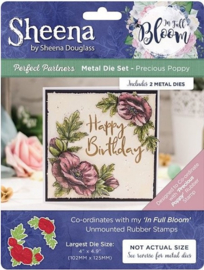 Precious Poppy snijmal – krachtige klaproos in metaal van Sheena Perfect Partners