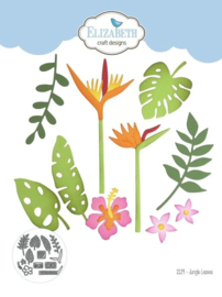 Elizabeth Craft Designs Jungle Party Dies Jungle Leaves (2129)