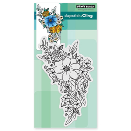 Penny Black Cling Stamp – Flower Cascade: Een vloeiend bloemenmotief met sierlijke uitstraling