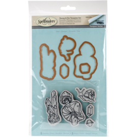 Spellbinders Stamp & Die Set – Schattige slak voor kaarten & journaling